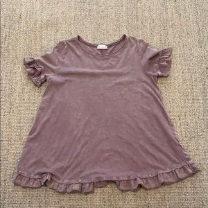 Purple ruffle shirt